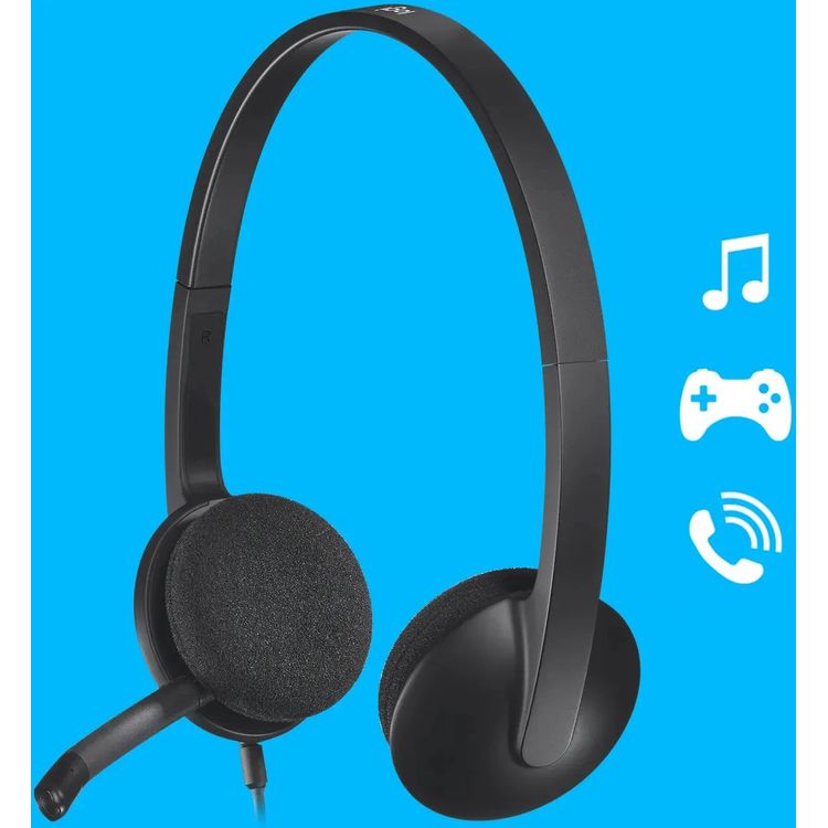 Logitech H340 headset side view 981-000475