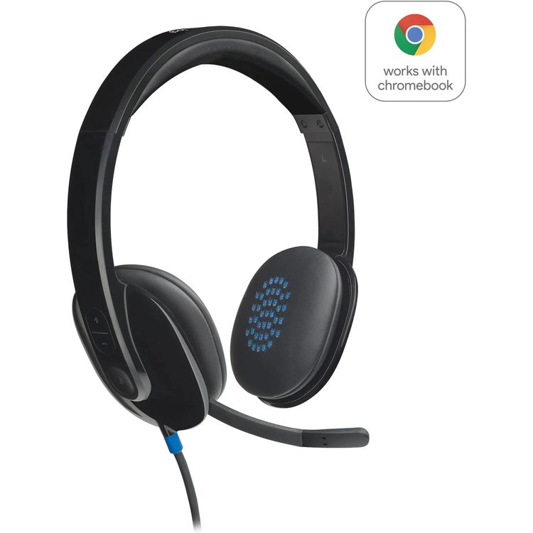 Logitech H540 headset controls and microphone detail 981-000480