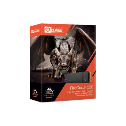 Seagate FireCuda 530 Heatsink, 2TB SSD, M.2 2280 PCIe 4.0 NVMe, Read/Write: 7,300 / 6,900 MB/s