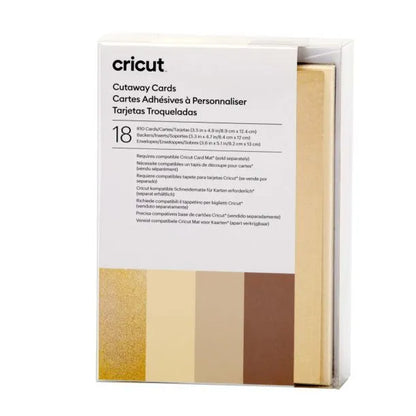 2009485 - Cricut Cut-Away Cards Neutrals R10 8.9x12.4cm 18-Pack