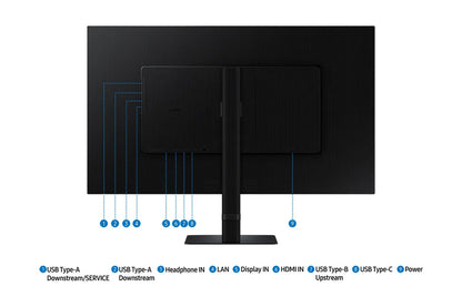 Samsung LS32D800UA 32'' ViewFinity UHD Monitor - 3840X2160; 60Hz; 3000:1; 5ms; 1xHDMI; 1xUSB-C Charging Power; 1xEthernet; 1xD