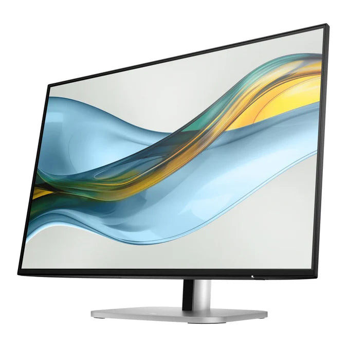 Side profile of HP Series 5 Pro 524pn showing slim cabinet and tilt mechanism.

