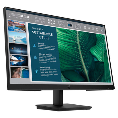 HP Series 3 Pro 324pv 9U5C1AS 23.8-inch black FHD monitor – angled view from the right