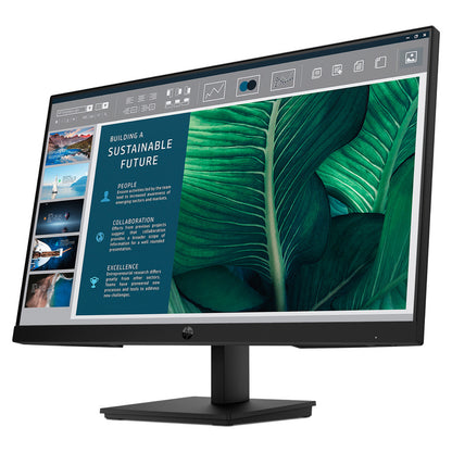 HP Series 3 Pro 324pv 9U5C1AS 23.8-inch black FHD monitor – angled view from the left