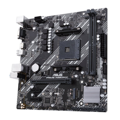 ASUS PRIME A520M-K: AMD AM4 Motherboard for Ryzen 5000 | Compact & Efficient, featuring a sleek design for optimal performance.