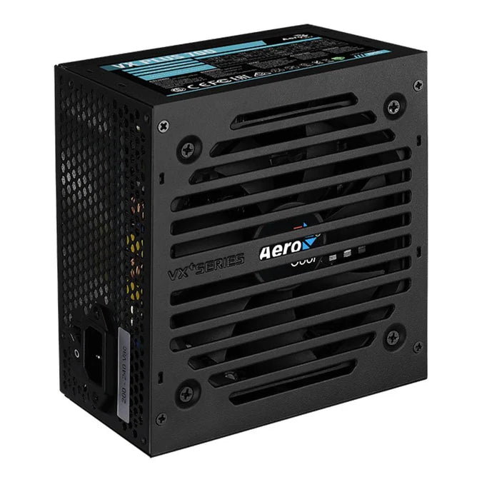 700Watt Black power supply unit with AeroCool branding on a white background