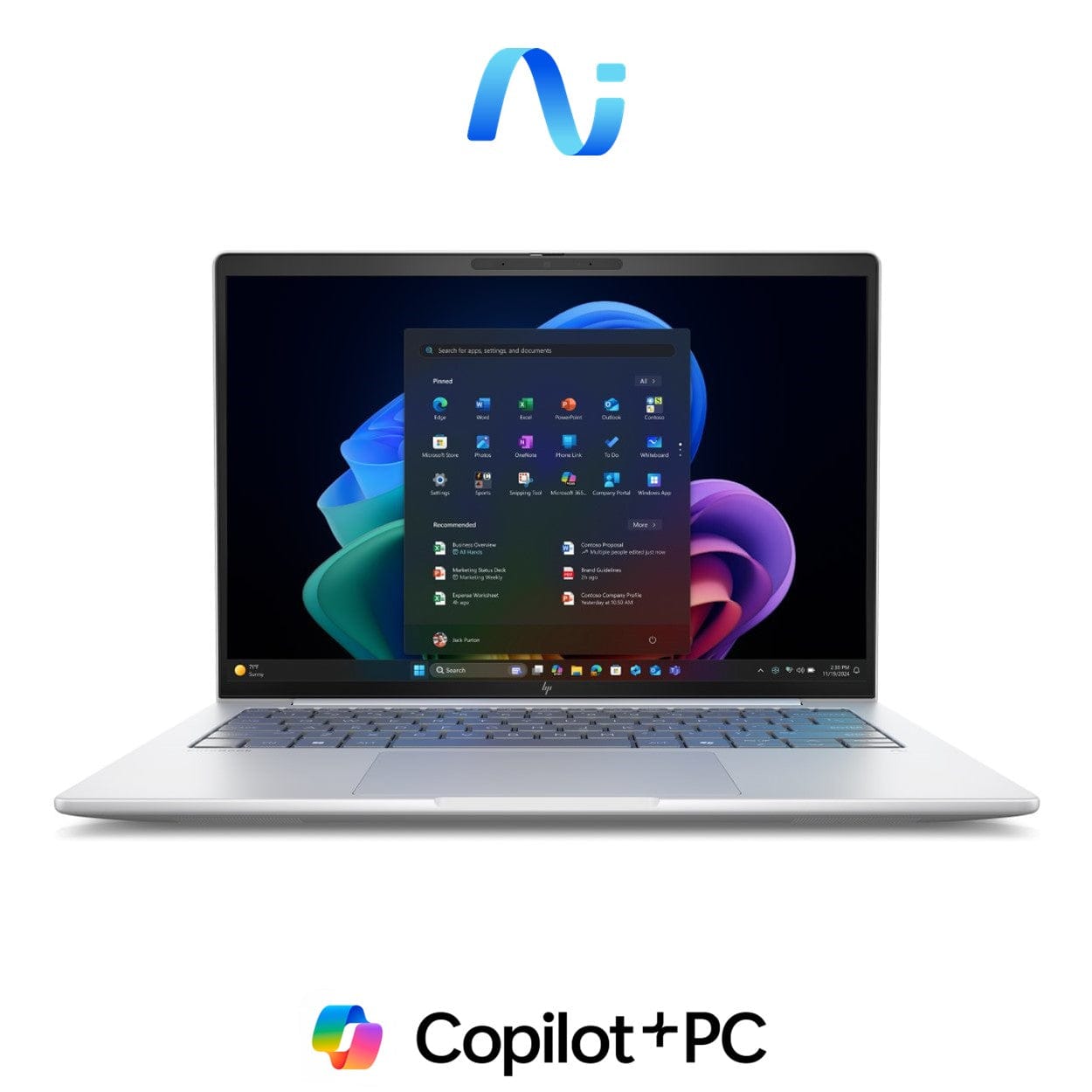 14-inch WUXGA anti-glare display showing desktop.

