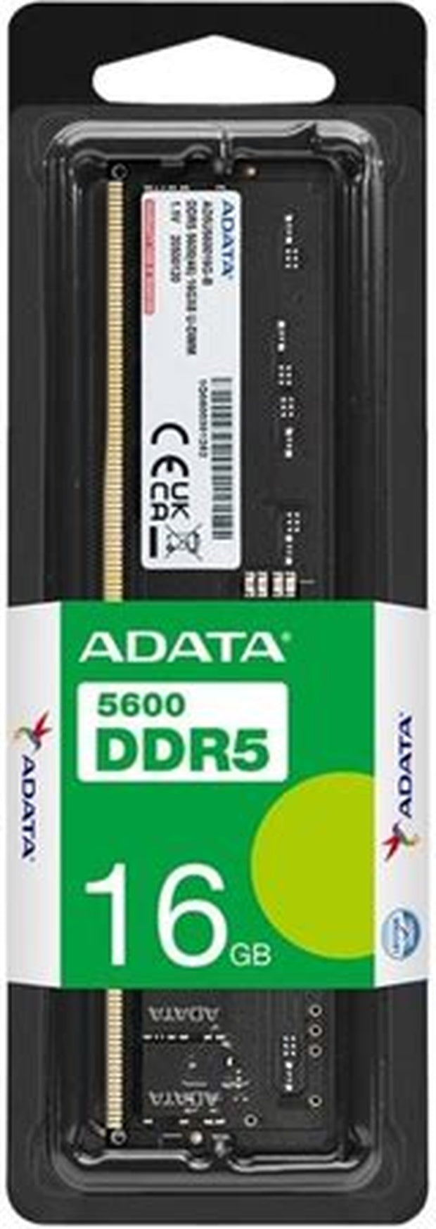 ADATA 16GB DDR5 5600MHz U-DIMM desktop memory retail packaging