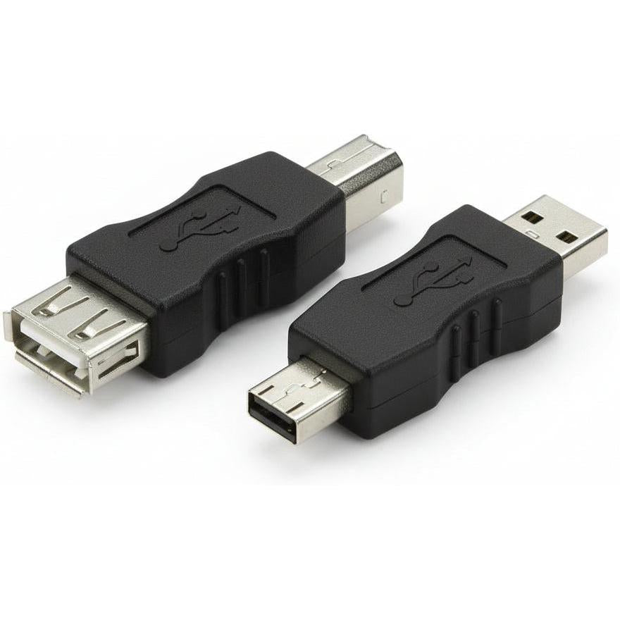 M-Link USB Type-B male to Type-A female adapter front view
