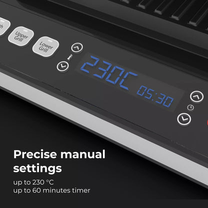 Aeno EG1 Digital display with temperature and time settings.
