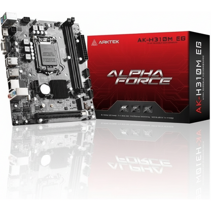 Arktek Intel H310 motherboard top view.

