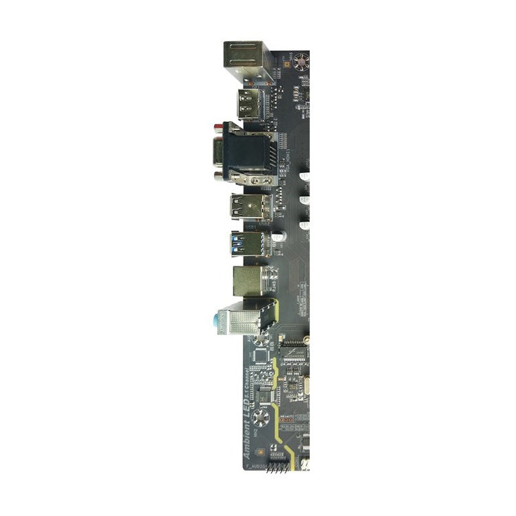 Arktek AK-H510M motherboard rear I/O ports including display, USB, network and audio connections
