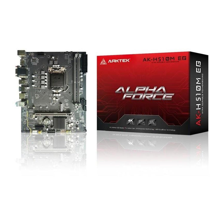 ARKTEK AK-H510M EG H510 Micro-ATX motherboard with retail box, LGA1200 socket and DDR4 support