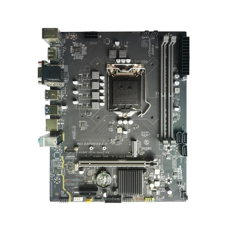 ARKTEK AK-H510M EG H510 Micro-ATX motherboard board view showing LGA1200 socket, DDR4 slots and expansion slots