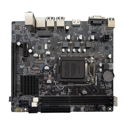 Arktek AK-H61M EL H61 Micro-ATX motherboard angled view with LGA1155 socket and DDR3 support