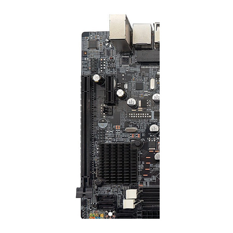Arktek AK-H61M EL motherboard rear I/O ports including VGA, USB, network and audio connections