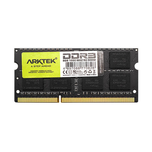Arktek AKD3S8N1600 8GB DDR3-1600 notebook SO-DIMM front view