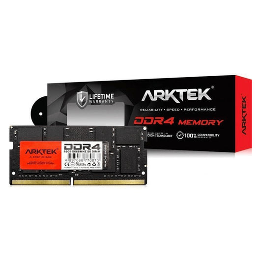 Arktek 16GB DDR4 SO-DIMM memory module.


