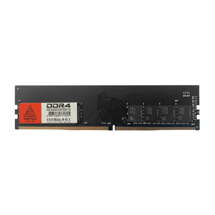 Arktek AKD4S16P3200 16GB DDR4 3200MHz desktop RAM module reverse view