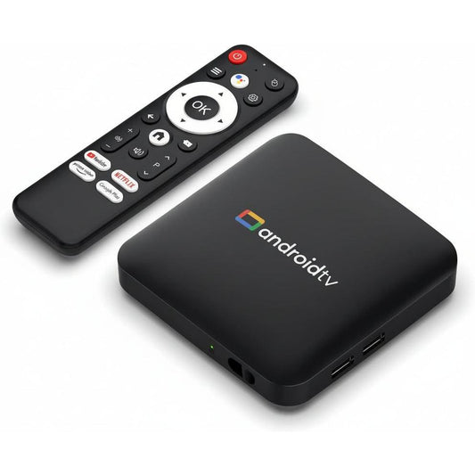 M-LINK H96 Max S905L3 Android 14 TV Box on a neutral background.

