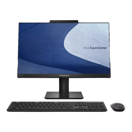 ASUS computer monitor with keyboard and mouse on a white background