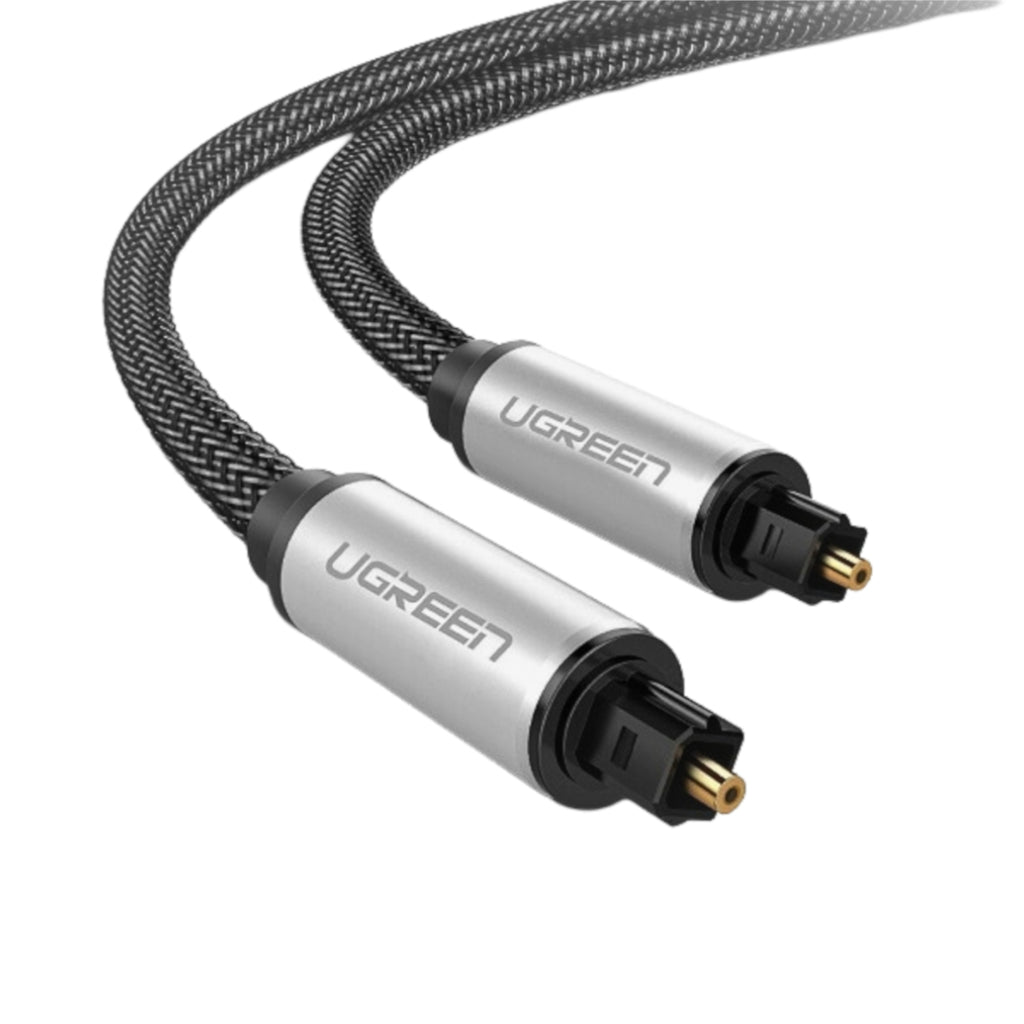 UGreen AV108 Male to Male Toslink Optical Audio Cable 2m – Grey