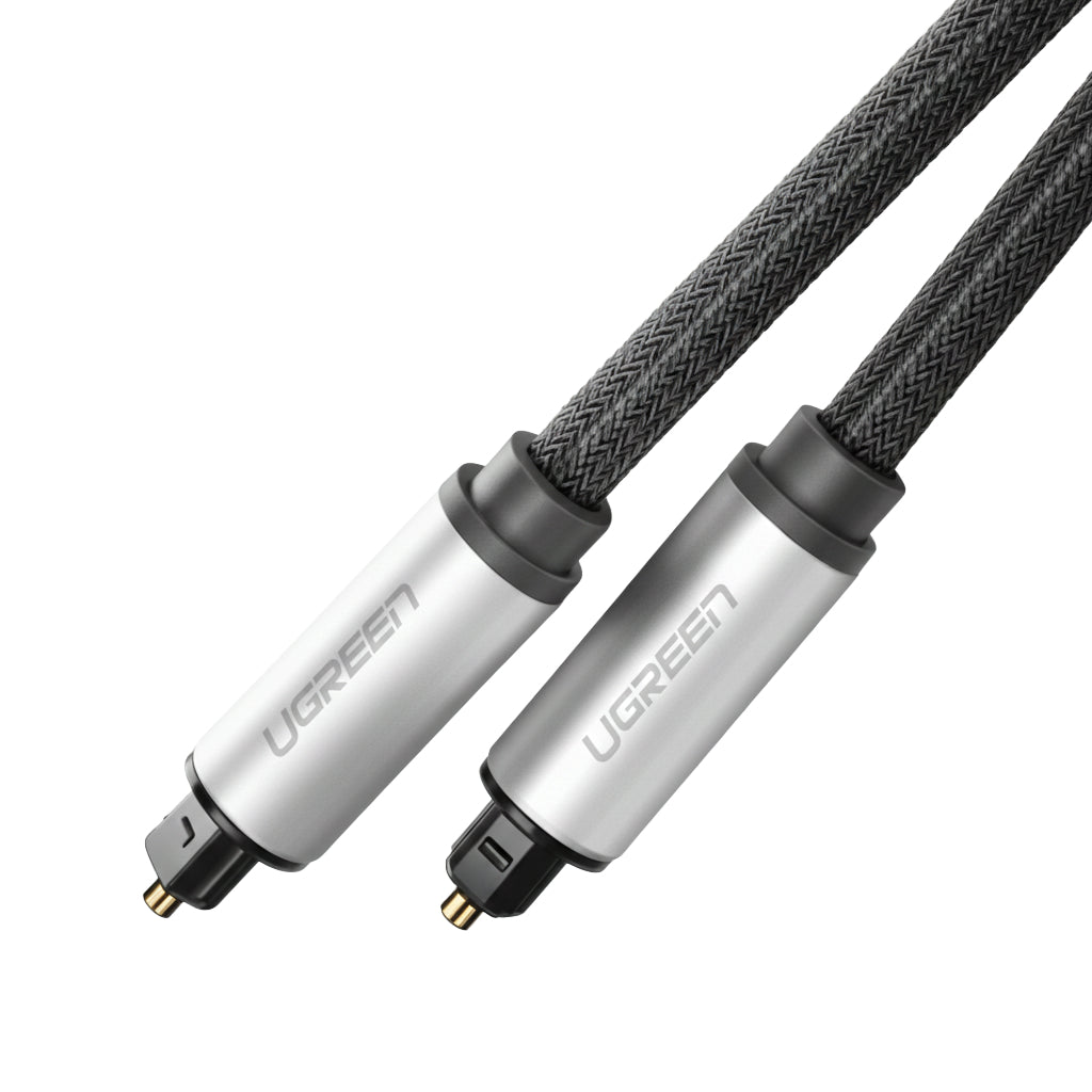 UGreen AV108 Male to Male Toslink Optical Audio Cable 2m – Grey