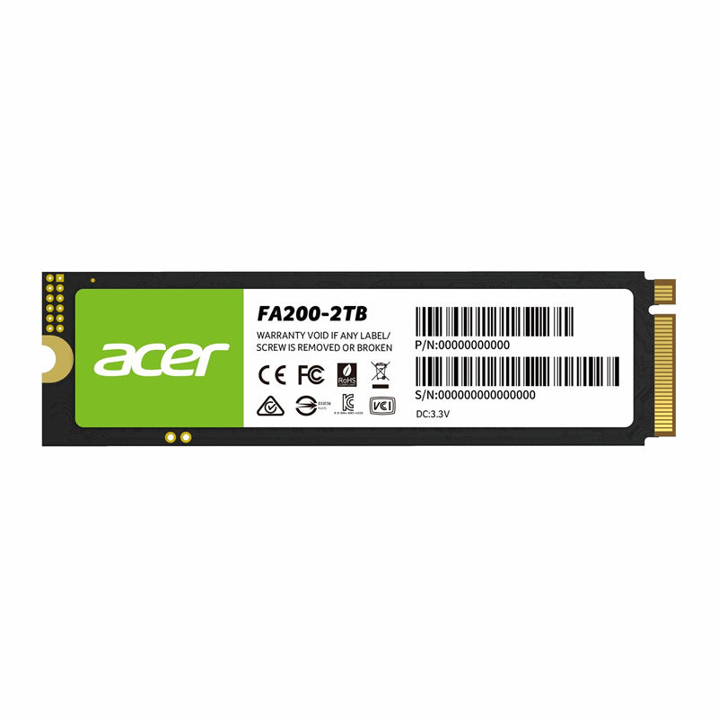 Acer 2TB PCIe Gen4 x4 NVMe M.2 SSD – Ultra-Fast Storage Upgrade Compatible with PS5 for enhanced gaming performance.