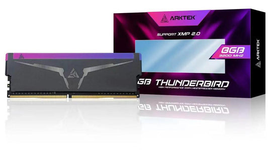 Arktek 8GB DDR4 3200MHz with Heatsink and RGB lights - PC Desktop RAM - AKD4S8P3200HL