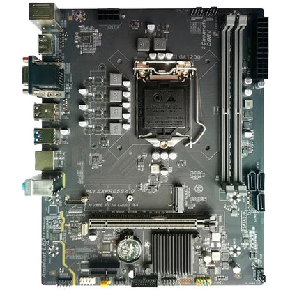 Arktek Intel H510 Chipset Micro-ATX motherboard with LGA1200 socket, DDR4, HDMI, USB 3.2, and Realtek LAN/audio support.
