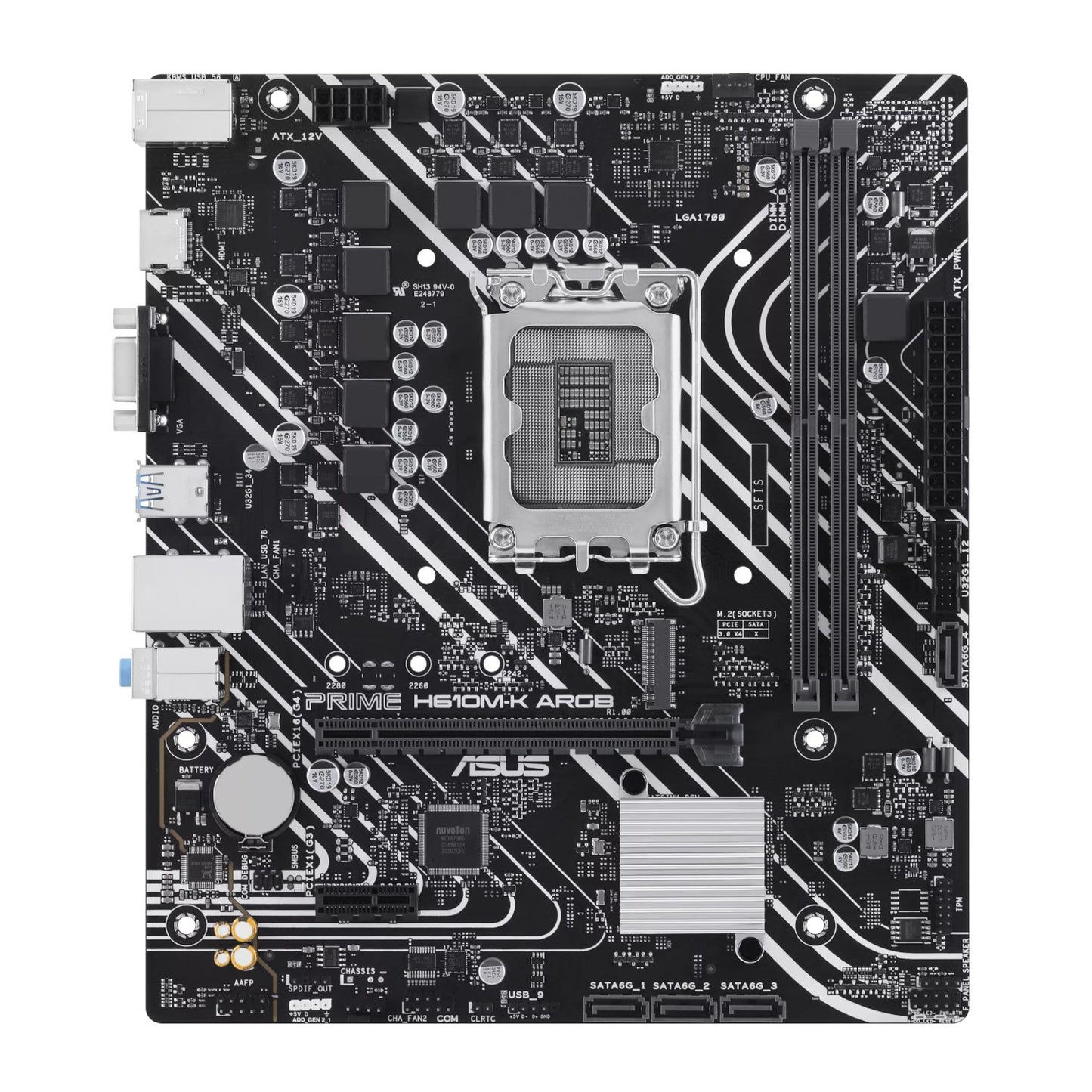 Asus PRIME H610M-K ARGB Intel LGA1700 M-ATX Motherboard