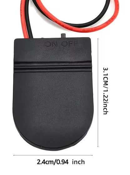 Close-up of the built-in on/off slide switch on the battery holder.

