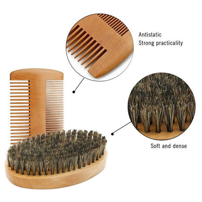 Aichun Beauty All-in-One Beard Grooming Kit with Oil, Balm, Shampoo, Brush, Comb & Scissors
