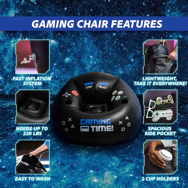 Close-up of the cup holders on the M-Link inflatable sofa armrest.

