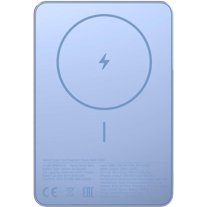 Xiaomi Super Slim Magnetic Power Bank 5000 - Blue
