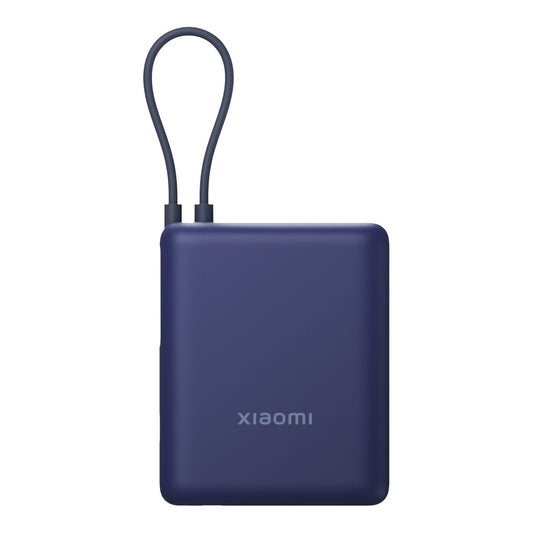 Xiaomi 33W Power Bank 10000 (Integrated Cable) - Blue offers fast on-the-go charging with a sleek design.