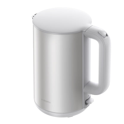 White electric kettle on a white background
