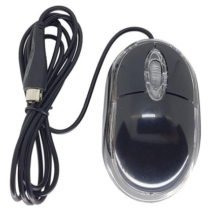 MicroWorld PS/2 Optical Mouse – Black – 3 Button – product view