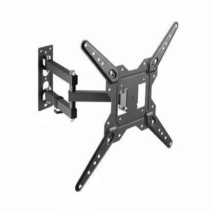 Front view of the black M-Link LPA68-443 full-motion TV wall mount.

