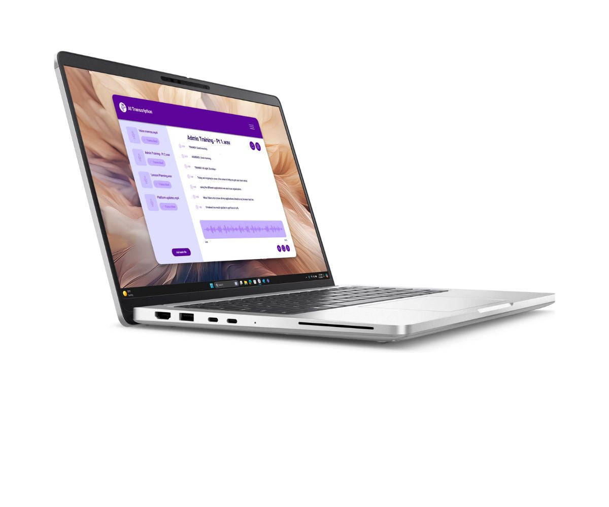 Dell Pro 14 Plus keyboard layout with backlit keys and fingerprint reader

