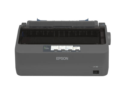 Side view showing compact form factor and paper path.

