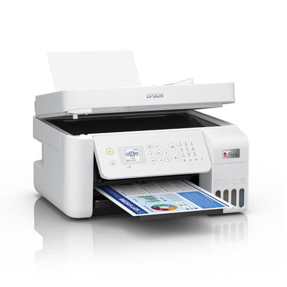 30-sheet automatic document feeder open.

