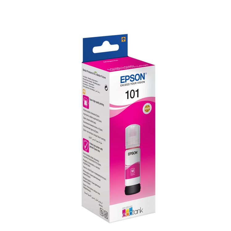 Epson 101 magenta ink bottle packaging C13T03V34A