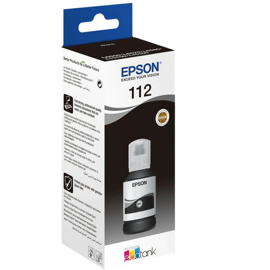 Epson 112 pigment black EcoTank ink bottle C13T06C14A