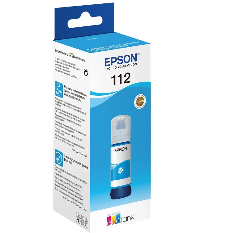 Epson 112 pigment cyan ink bottle alternate view C13T06C24A