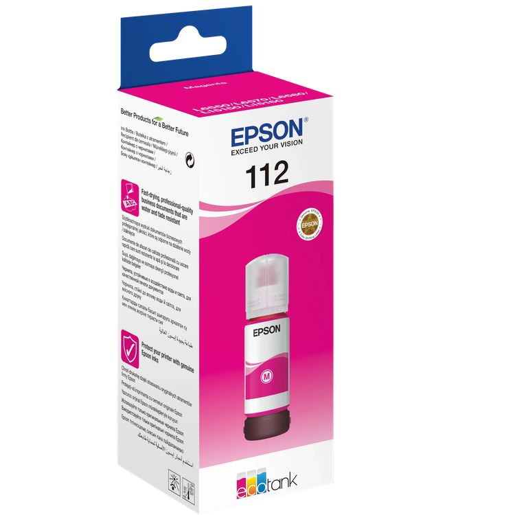 Epson 112 pigment magenta ink bottle alternate view C13T06C34A