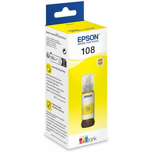 Epson 108 Yellow Ink Bottle 70ml for EcoTank printers