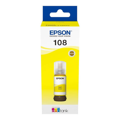 Epson EcoTank 108 yellow ink bottle packaging