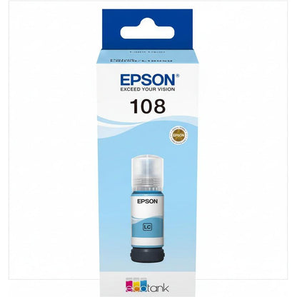 Epson 108 EcoTank Light Cyan ink bottle 70ml