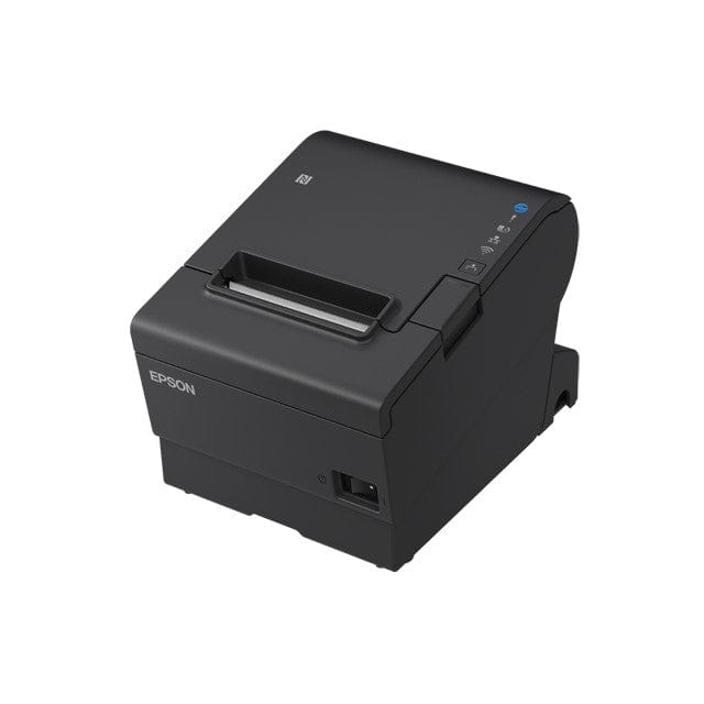 Printer with paper compartment open.


